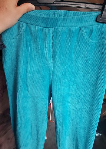 Kız Çocuk Turkuaz İnce Tayt - Görsel 2