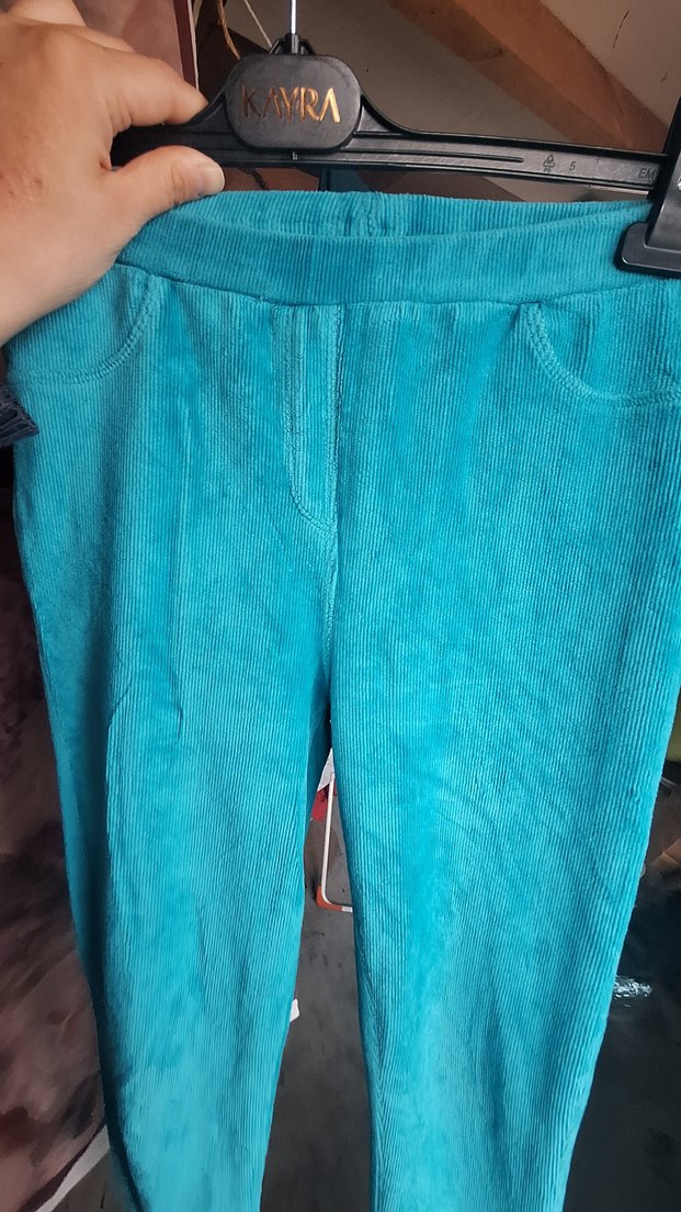 Kız Çocuk Turkuaz İnce Tayt - Görsel 2