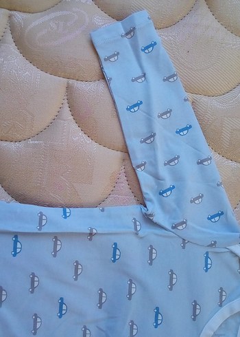 Mavi Baskılı Bebek Body Uzun Kollu - Görsel 6