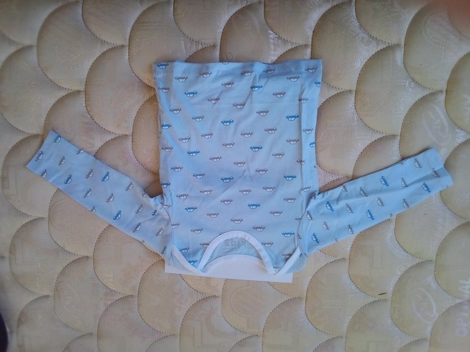 Mavi Baskılı Bebek Body Uzun Kollu - Görsel 3