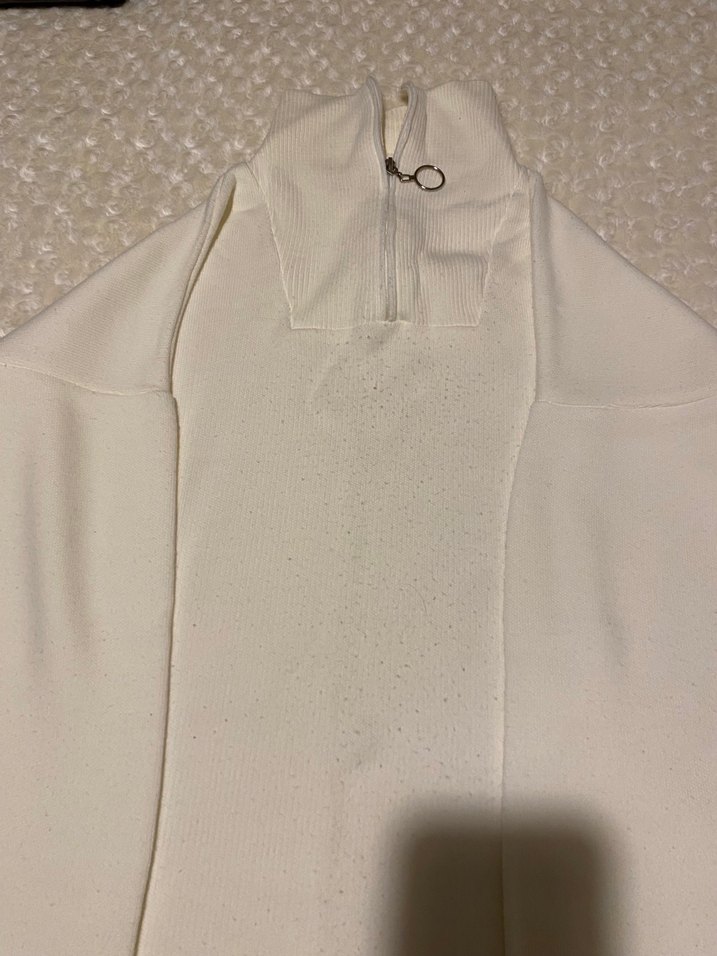 Beyaz Fermuarlı Kadın trıko takım - Görsel 2