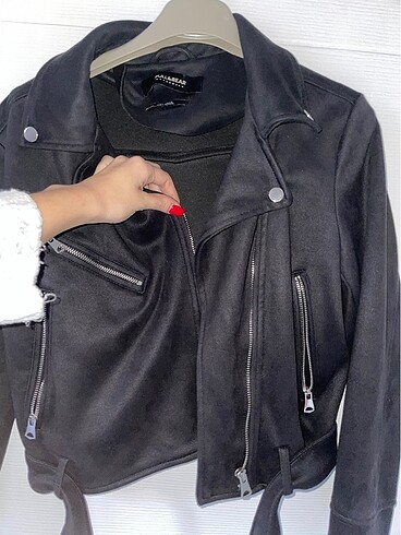 Pull and Bear Pull &Bear süet crop Ceket