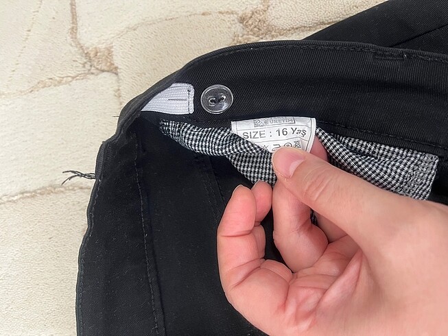 11-12 Yaş Beden siyah Renk Pantolon okul pantolonu