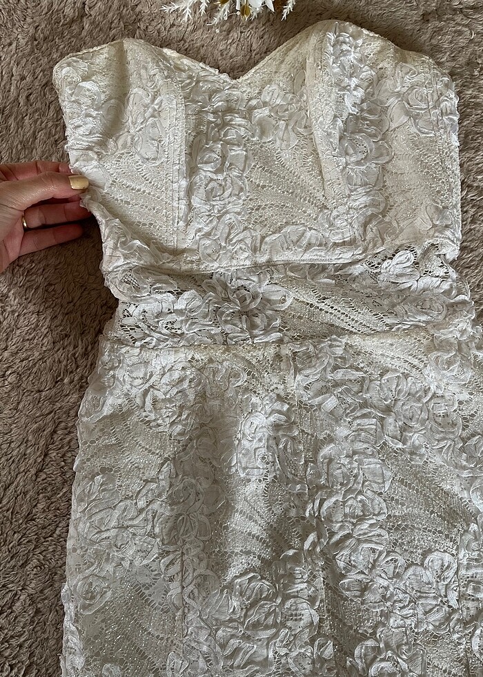 Vintage mini gelinlik - Görsel 2