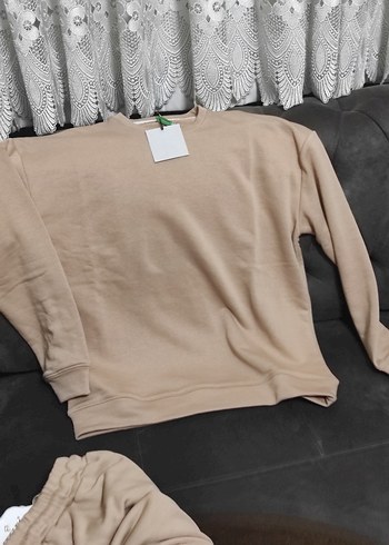 Bej Kadın Rahat Kesim Eşofman Takımı - Görsel 2