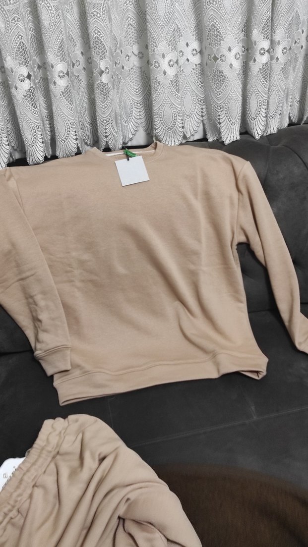 Bej Kadın Rahat Kesim Eşofman Takımı - Görsel 2