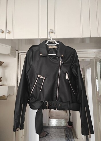 Bayan deri ceket  - Görsel 3