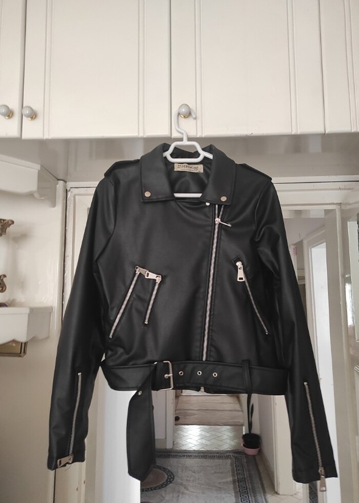 Bayan deri ceket  - Görsel 3