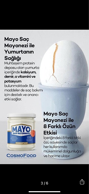  Beden Mayo Hair Mayonnaise Saç Mayonezi Maskesi