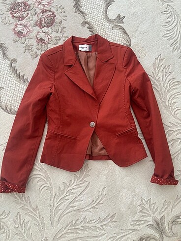 Sorunsuz kiremit rengi vintage ceket