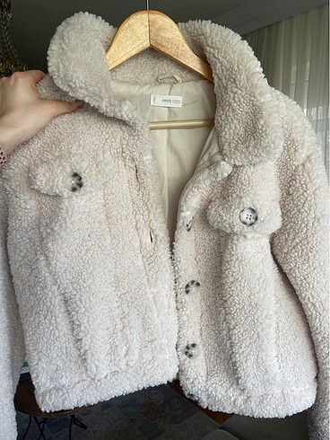 xs Beden beyaz Renk Mango teddy ceket