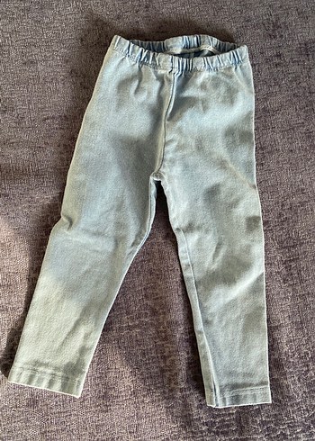 Gri Kız Çocuk Denim Tayt - Görsel 2