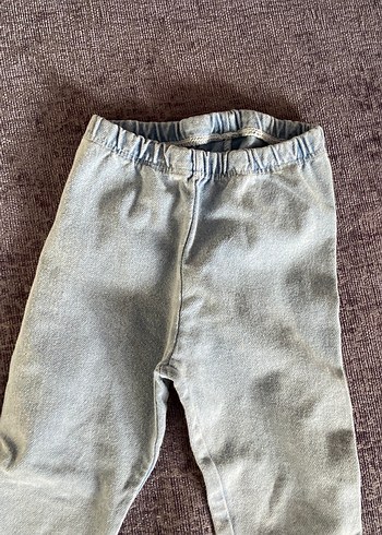 Gri Kız Çocuk Denim Tayt - Görsel 3