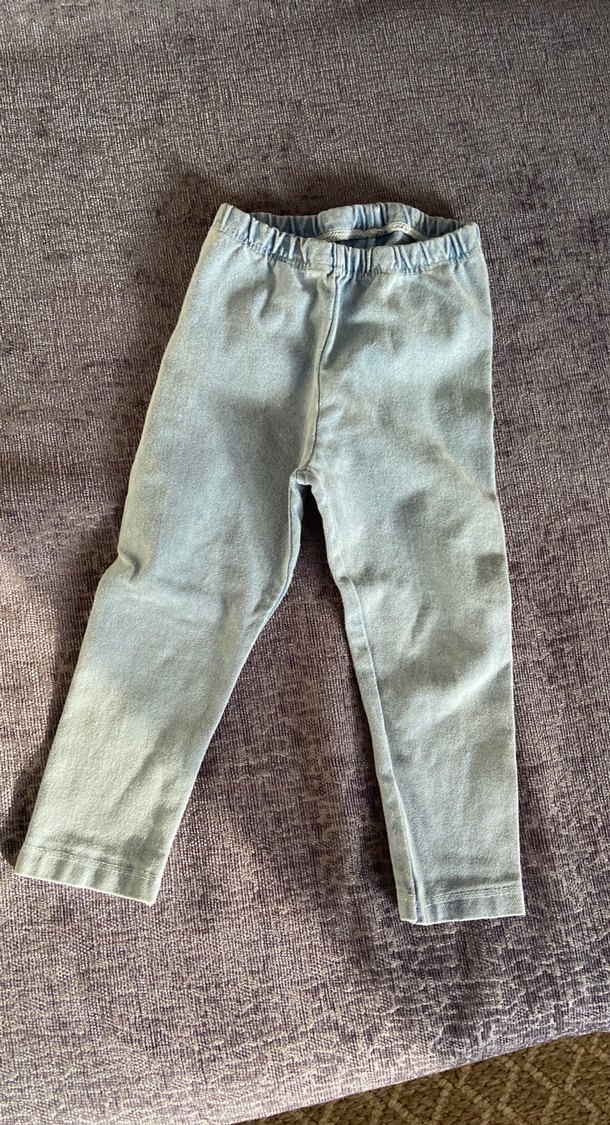 Gri Kız Çocuk Denim Tayt - Görsel 2