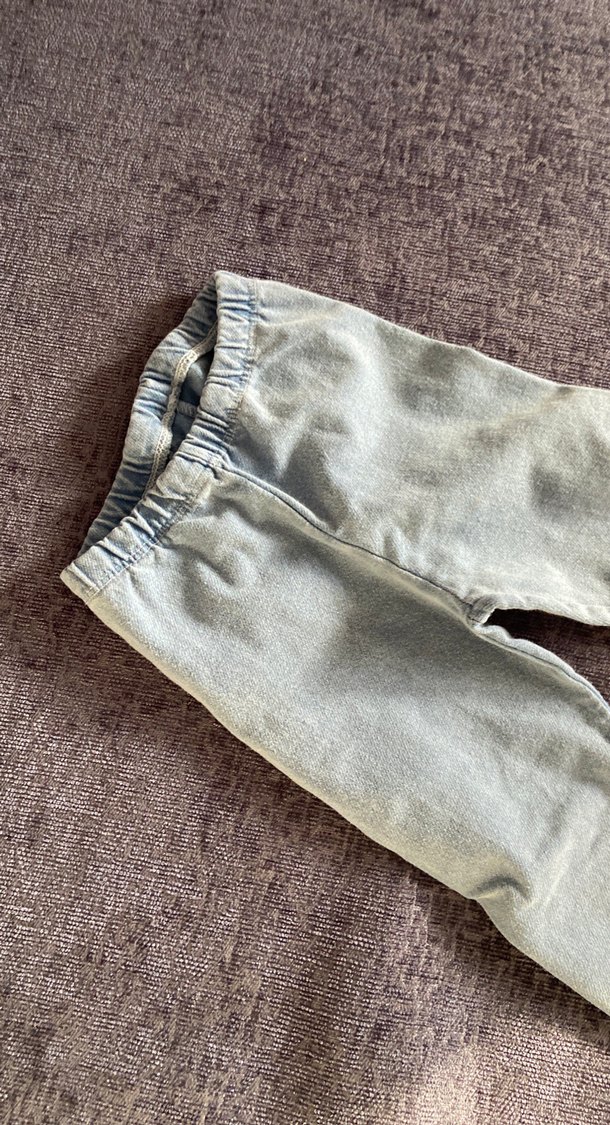 Gri Kız Çocuk Denim Tayt - Görsel 4