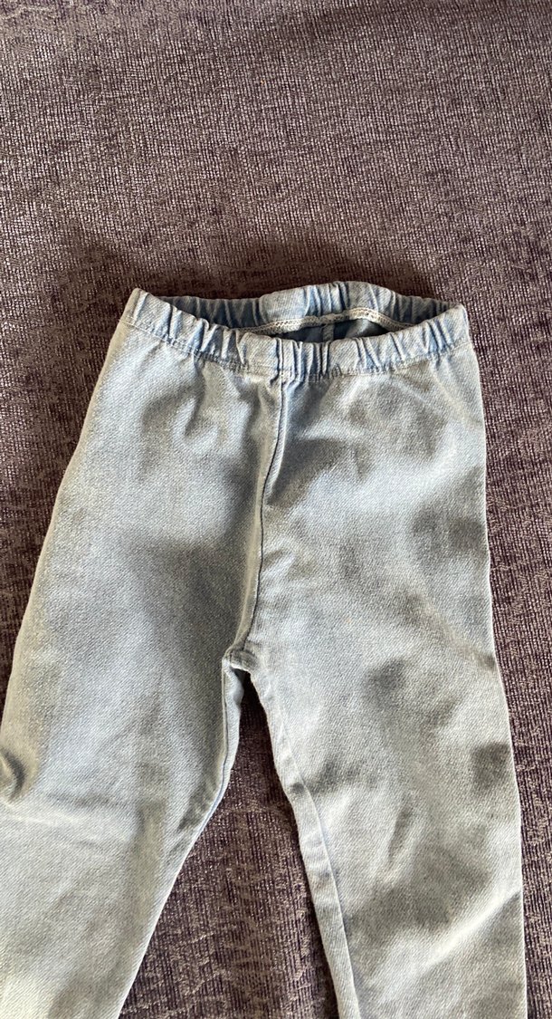 Gri Kız Çocuk Denim Tayt - Görsel 3