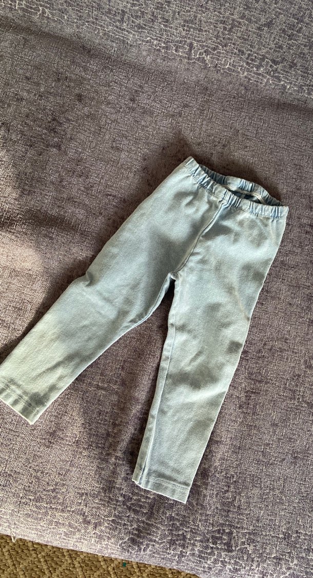 Gri Kız Çocuk Denim Tayt - Görsel 5