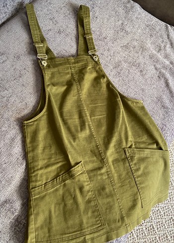 Kadın Haki Kemerli Rahat Tulum - Görsel 2