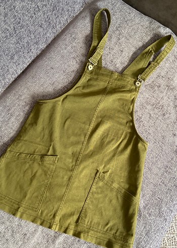 Kadın Haki Kemerli Rahat Tulum - Görsel 4