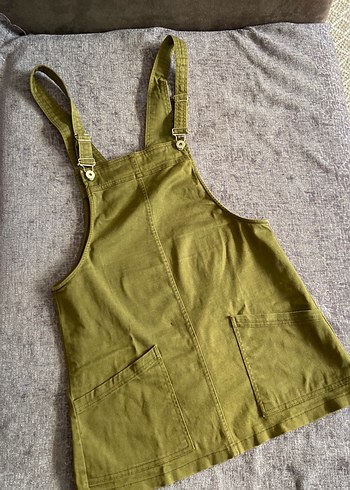 Kadın Haki Kemerli Rahat Tulum - Görsel 5