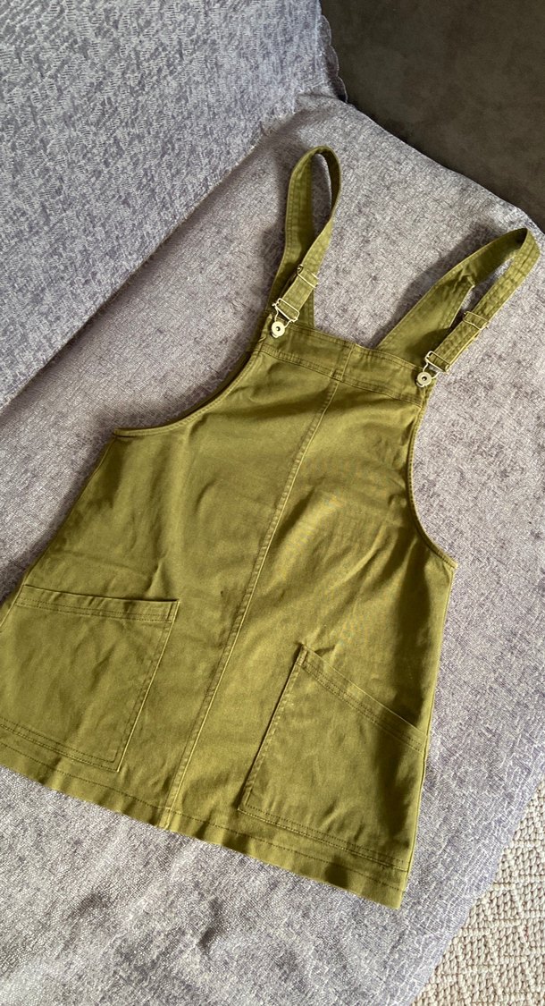 Kadın Haki Kemerli Rahat Tulum - Görsel 4