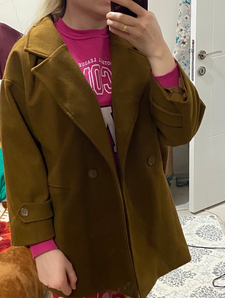 Kadın Kahverengi Süet Midi Kaban - Görsel 3