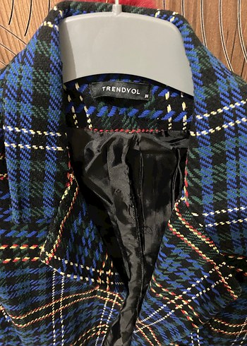 Ekose Desenli Kadın Blazer Ceket - Görsel 3