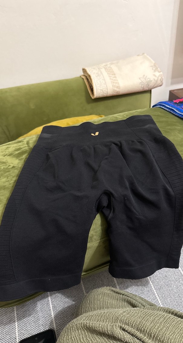 Siyah Elastik Midi tayt - Görsel 2