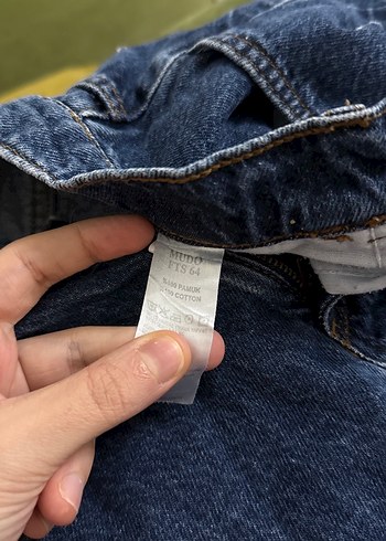 Düğmeli Koyu Mavi Kadın Mini Denim Şort - Görsel 3