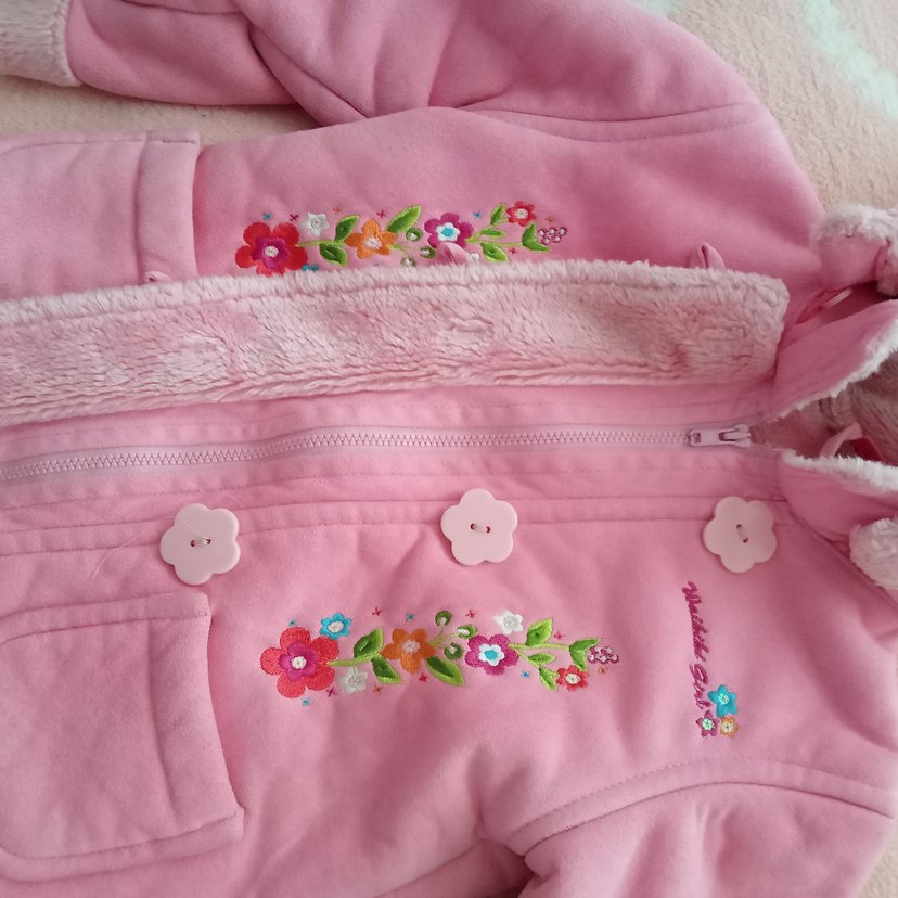 Kız Çocuk Kürklü Kaban atkı bere - Görsel 4