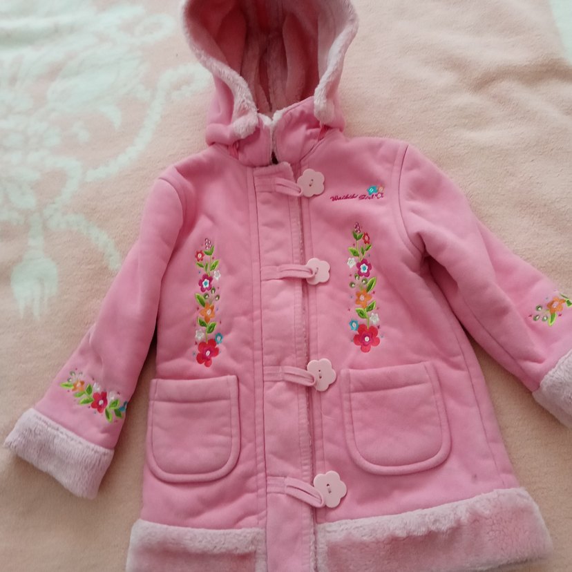 Kız Çocuk Kürklü Kaban atkı bere - Görsel 2