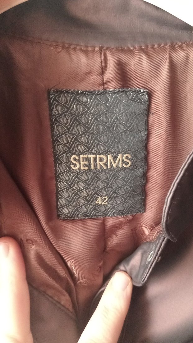 setrms Kahverengi Kadın Deri Uzun Yağmurluk - Görsel 3