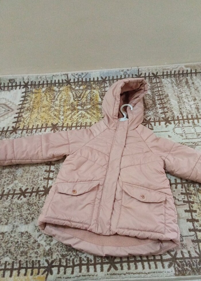 Kız çocuk mont atkı bere - Görsel 2