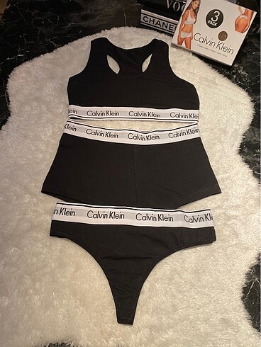 Calvin Klein 3lü pamuklu iç çamaşırı takımı