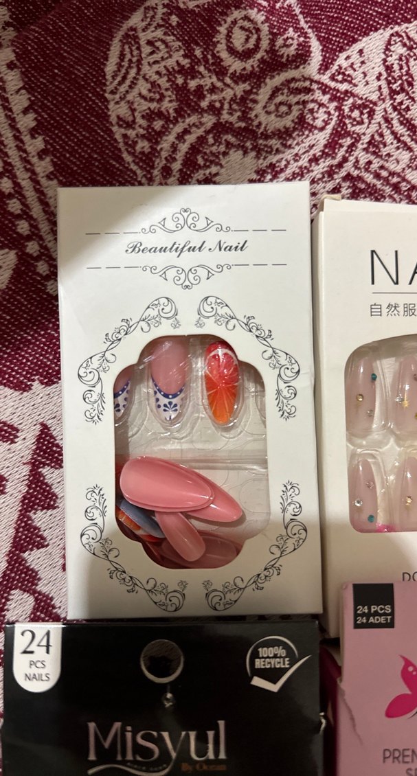 Pastel Pembe Stiletto Takma Tırnak Seti - Görsel 2