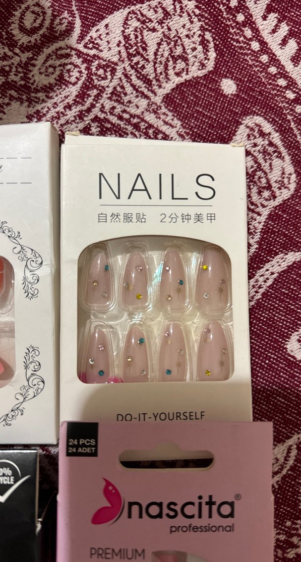 Pastel Pembe Stiletto Takma Tırnak Seti - Görsel 3