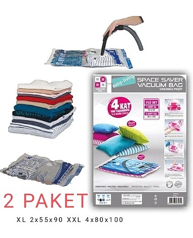 Diğer Vakumlu hurç 2 paket 6 adet