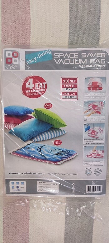 Diğer Vakumlu hurç çanta 4 paket 12 adet