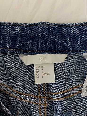 s Beden mavi Renk H&M kot etek/ S beden