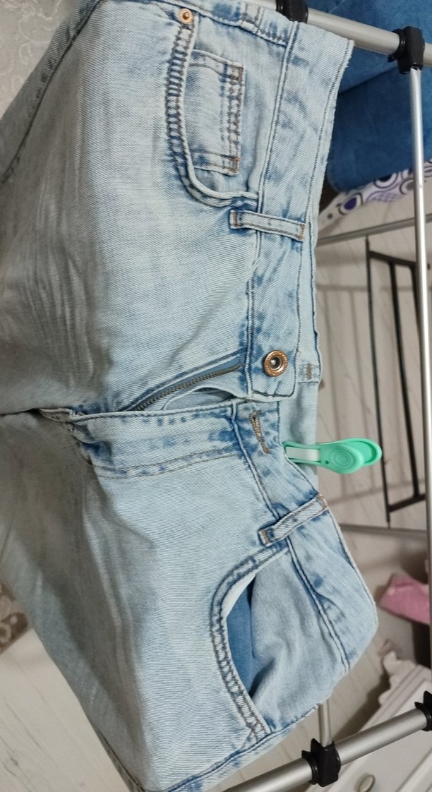 Gri Bol Kesim Midi Kot Pantolon koton markalı - Görsel 2