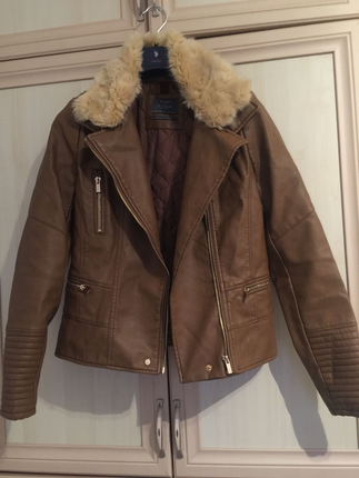 BERSHKA TABA DERİ CEKET M BEDEN
