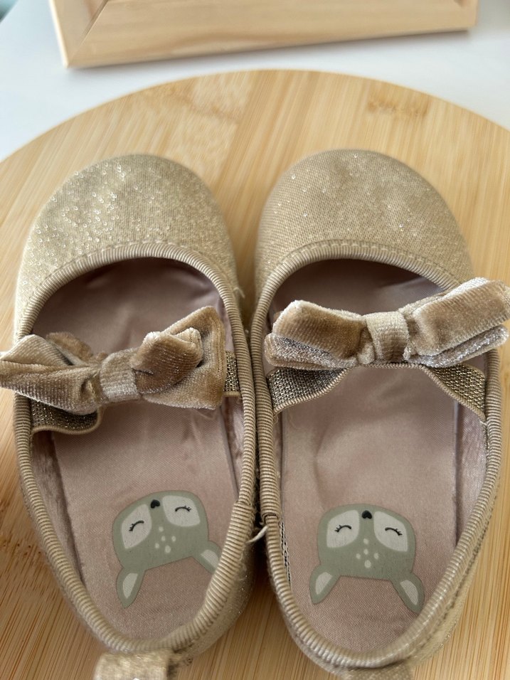 Kız Çocuk Bej Fiyonk Detaylı Babet - Görsel 2