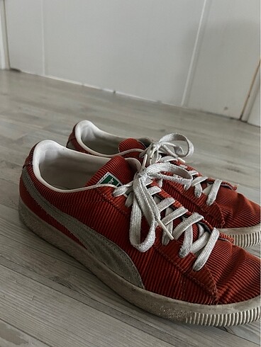 puma fitilli kadife ayakkabı