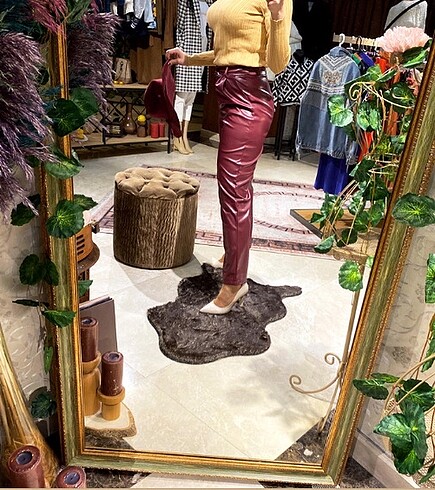 Suni deri pantolon - Görsel 5