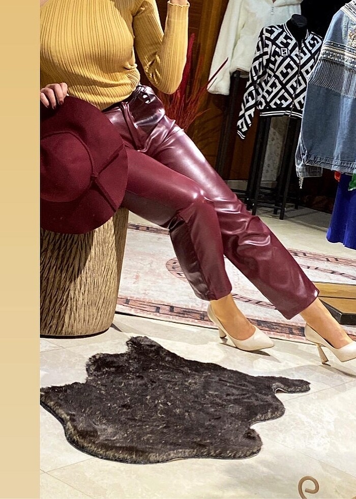 Suni deri pantolon - Görsel 2