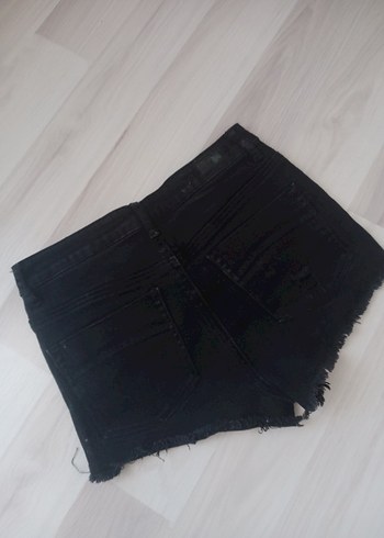 Zara Siyah Kadın Mini Denim Şort