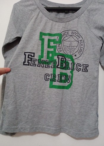 Fenerium Gri Baskılı Uzun Kollu Kadın Sweatshirt