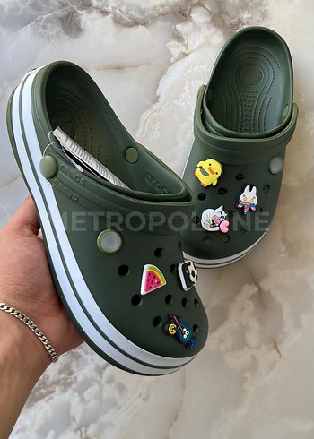 38 Beden Crocs Crocband Haki