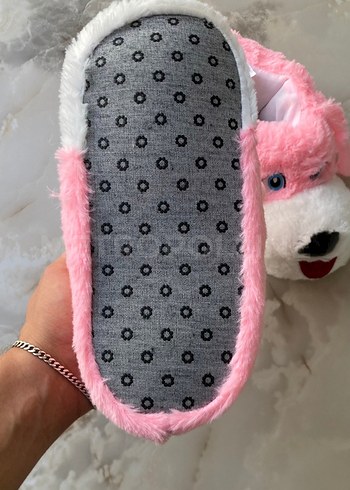37 Beden Köpek Figürlü Panduf / Pembe