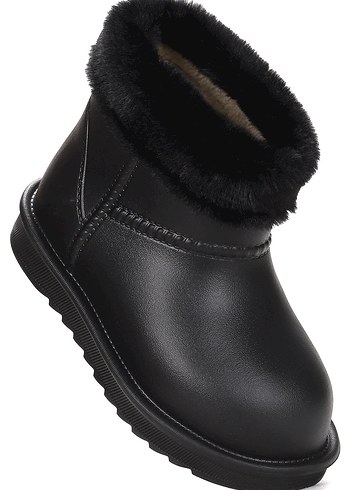 Su Geçimez Kürklü Yağmur Botu - Siyah - Görsel 4